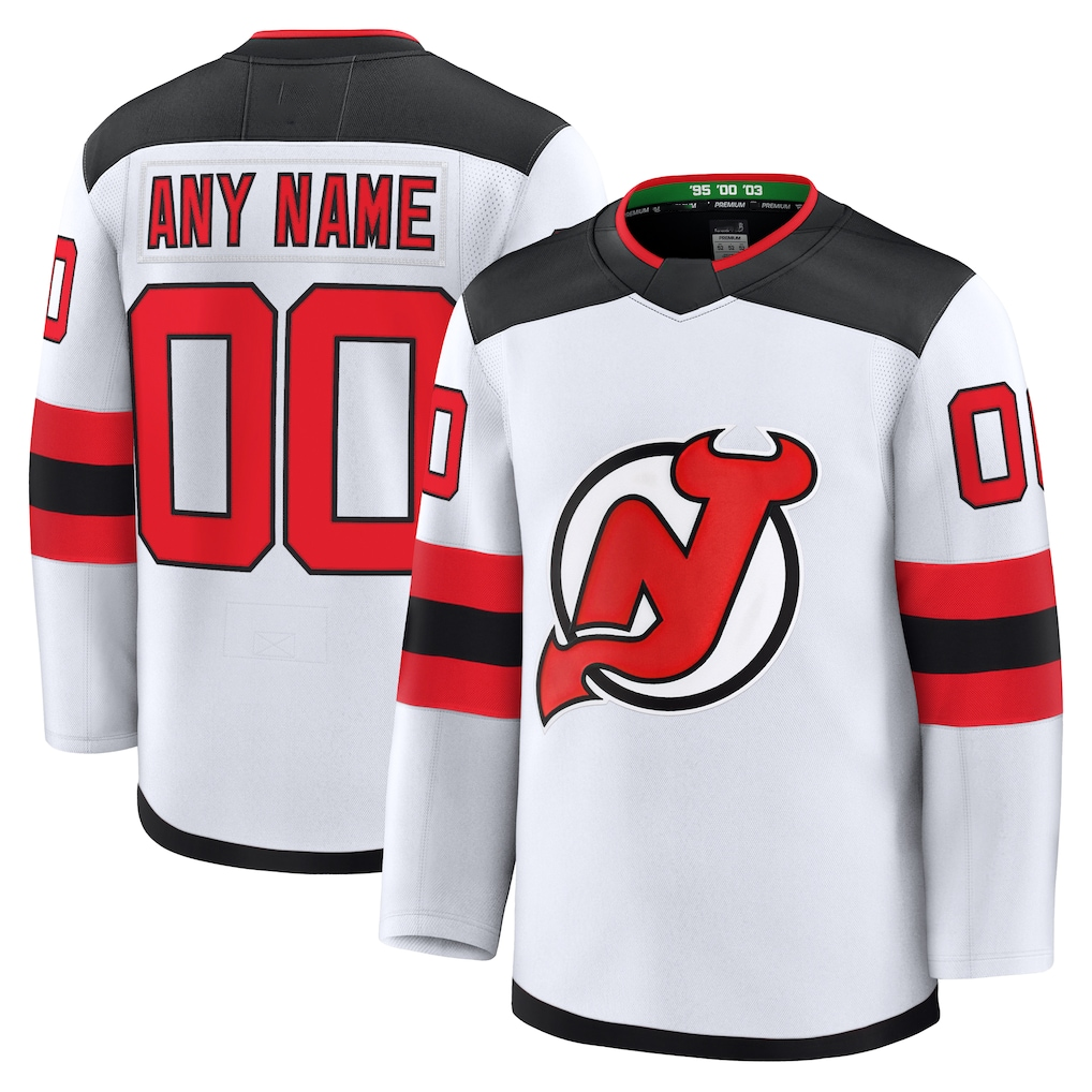 Yuxns Cheap NJ.Devils White Away Premium Jerseys