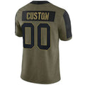 Yuxns Custom A.Cardinals Olive Salute To Service Limited Stitched Jerseys