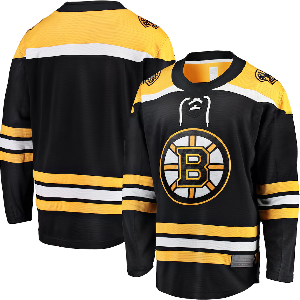 Yuxns Custom B.Bruins Black Home Premium Stitched Jersey