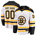 Yuxns Custom B.Bruins White Away Breakaway Stitched Jerseys