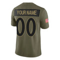 Yuxns Custom B.Ravens Olive Salute To Service Limited Home Game Any Name & Numbers Stitched Jerseys