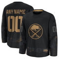 Yuxns Custom B.Sabres Black 2024 Military Appreciation Practice Stitched Jerseys