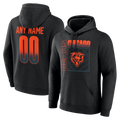 Yuxns Custom C.Bears Black Home Field Pop Personalized Name Number Hoodie Stitched Jerseys