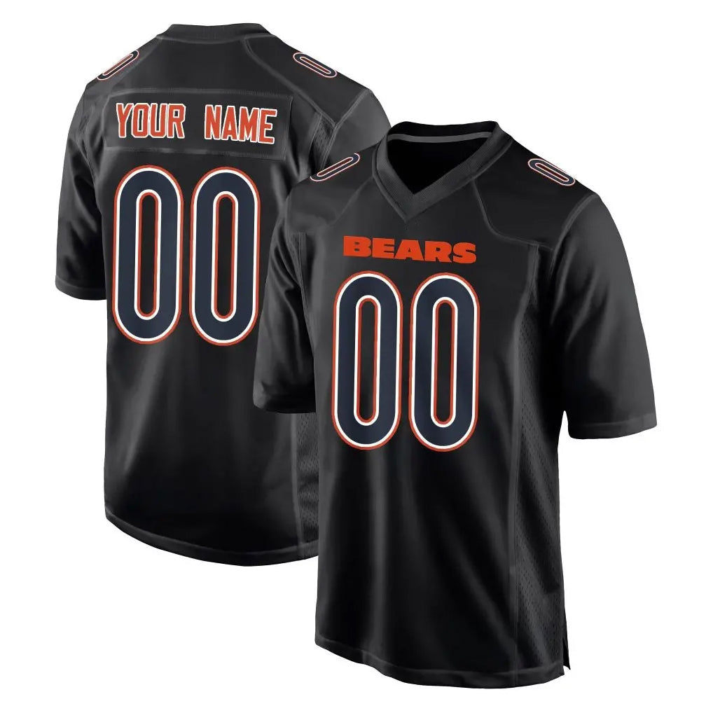 Yuxns Custom C.Bears Carbon Black Fashion Game Any Name & Numbers Stitched Jerseys