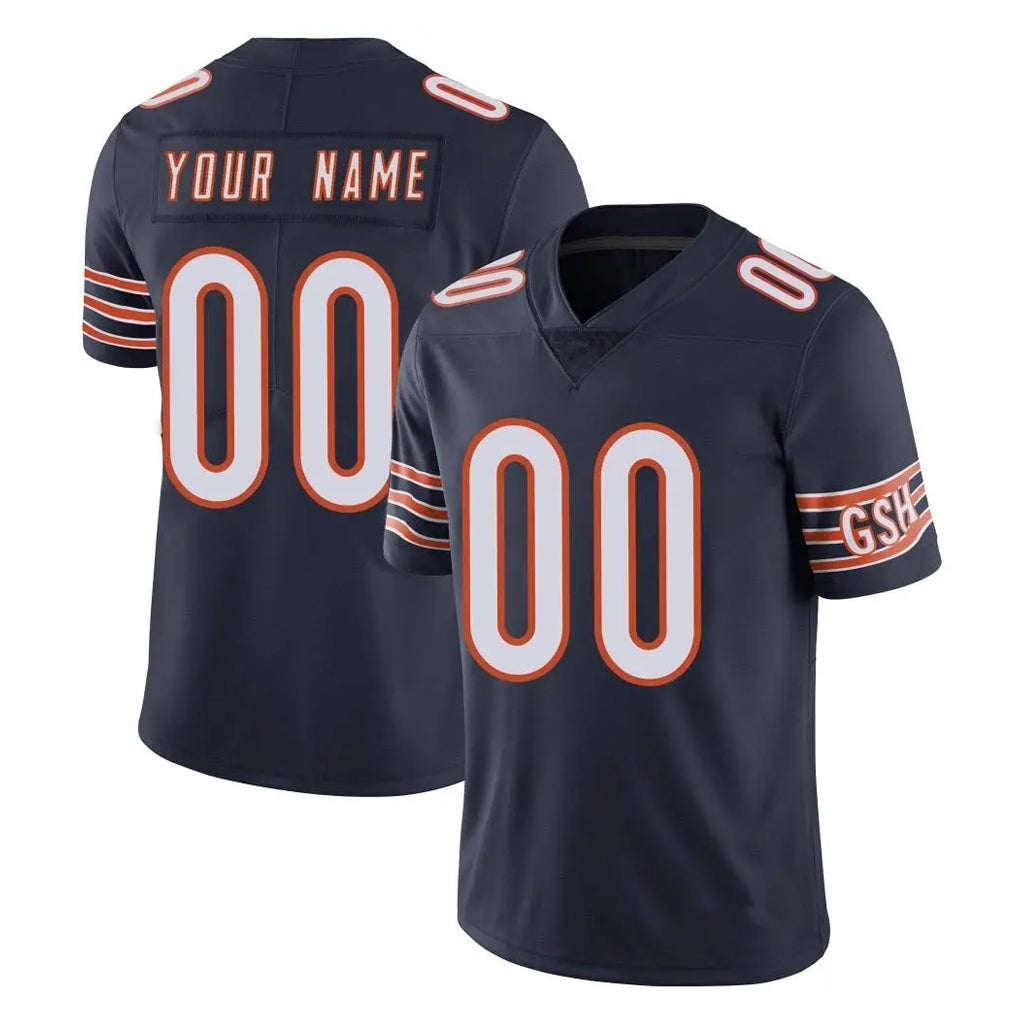 Yuxns Custom C.Bears Navy Vapor Untouchable Limited Home Game Any Name & Numbers Stitched Jerseys