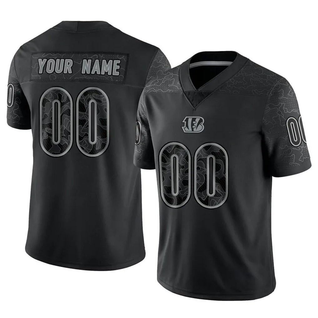 Yuxns Custom C.Bengals Black Fashion Game Any Name & Numbers Stitched Jerseys