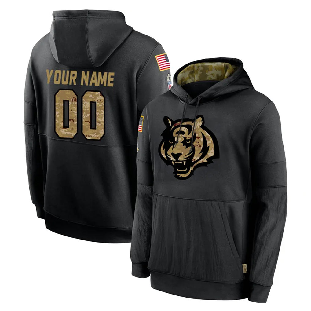 Yuxns Custom C.Bengals Black Reflective Limited Game Any Name & Numbers Stitched Jerseys
