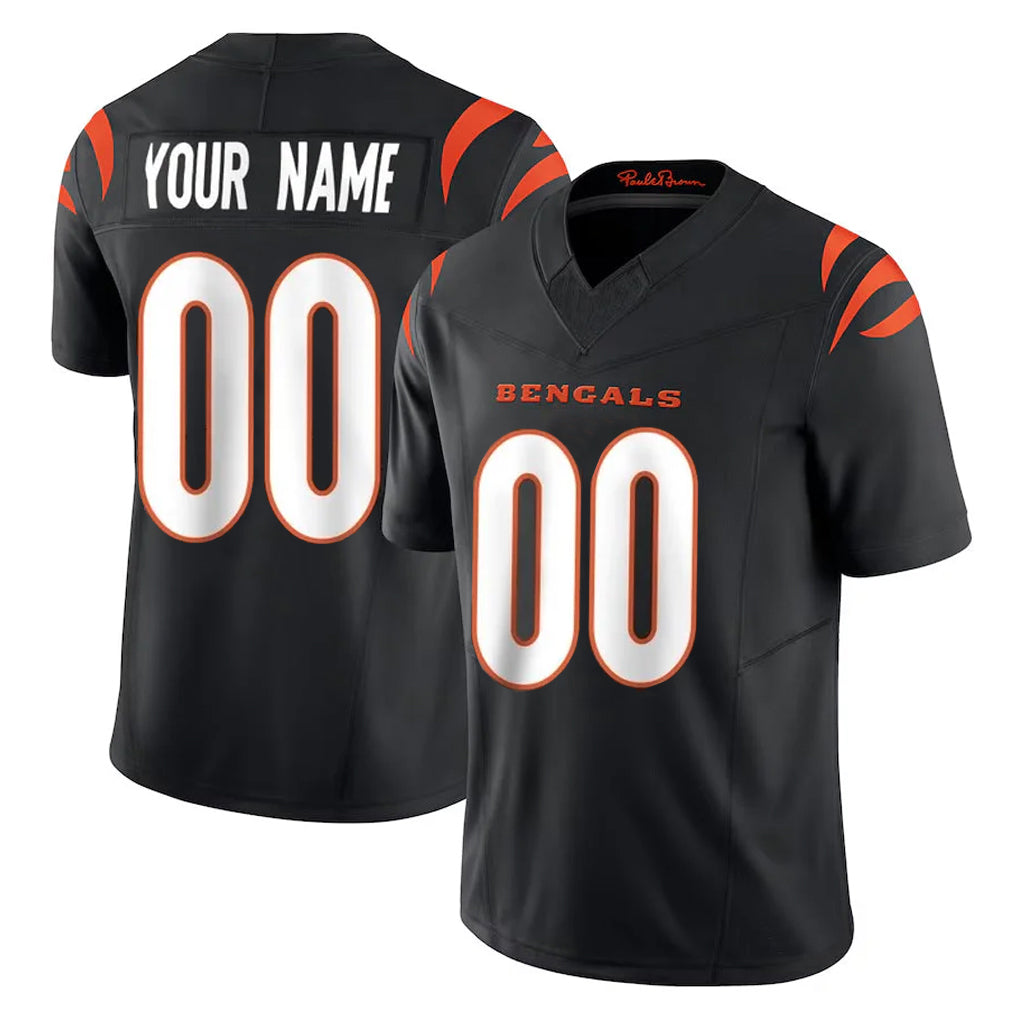 Yuxns Custom C.Bengals Black Salute to Service Pullover Hoodies Any Name & Numbers Stitched Jerseys