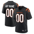Yuxns Custom C.Bengals Black Home Replica Game Stitched Jerseys