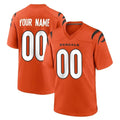 Yuxns Custom C.Bengals Orange Home Game Any Name & Numbers Stitched Jerseys