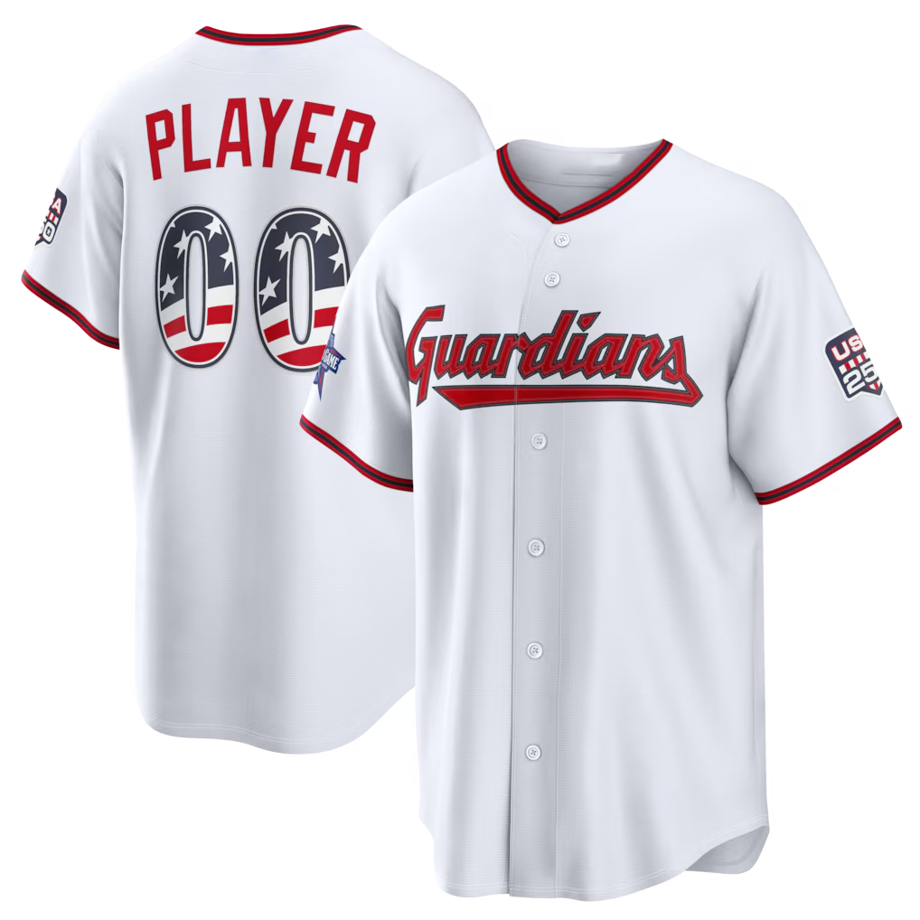 Yuxns Custom C.Guardians 2026 All-Star Edition Stars & Stripes White Stadium Jerseys