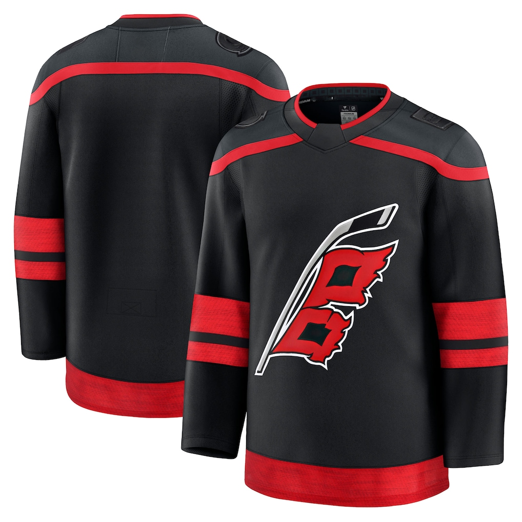 Yuxns Custom C.Hurricanes Black Home Premium Stitched Jerseys