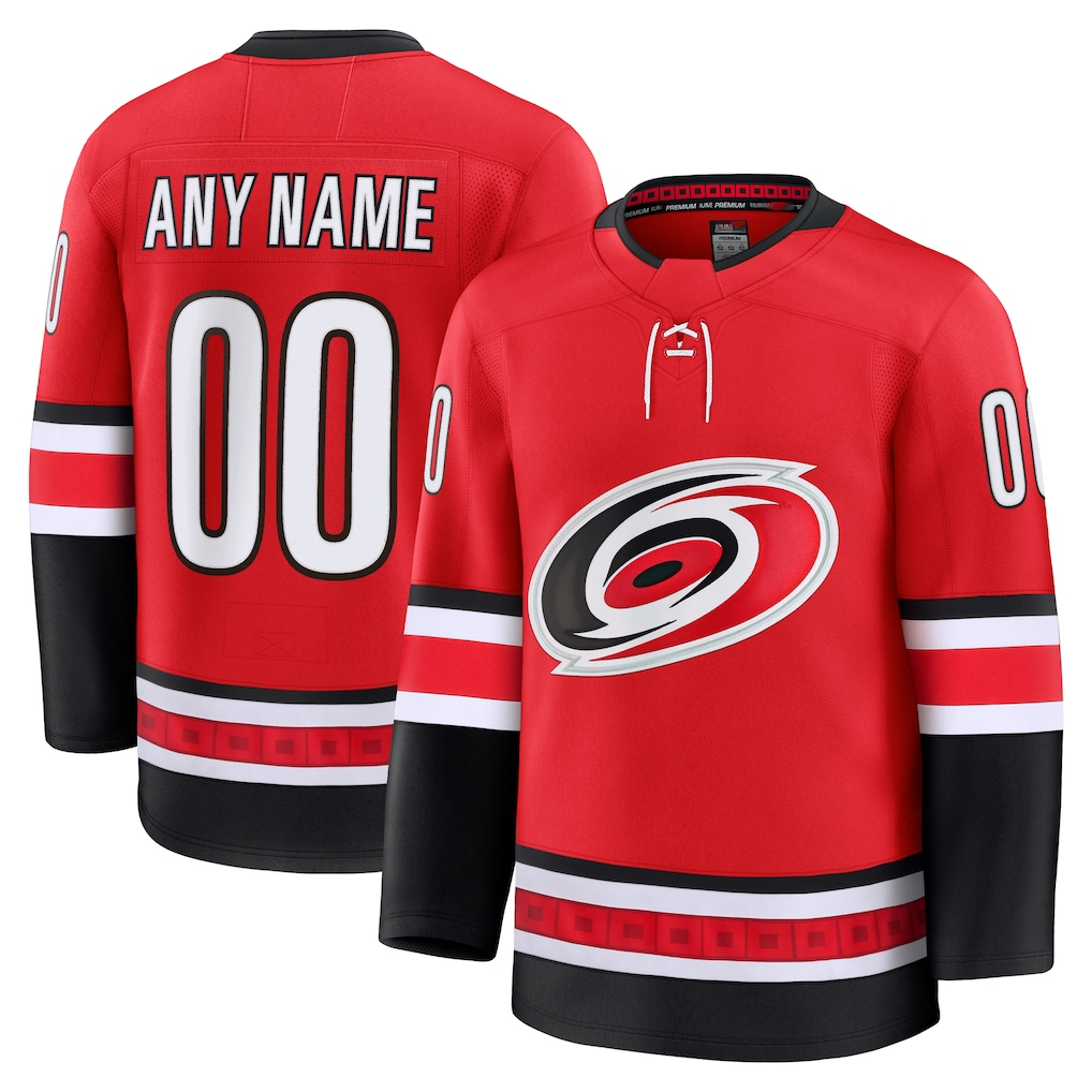 Yuxns Custom C.Hurricanes Red Alternate Premium Stitched Jerseys