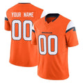 Yuxns Custom D.Broncos Orange Vapor F.U.S.E. Limited Home Game Any Name & Numbers Stitched Jerseys