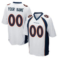 Yuxns Custom D.Broncos White Game Any Name & Numbers Stitched Jerseys