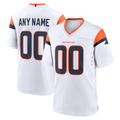 Yuxns Custom D.Broncos White Game Stitched Jerseys