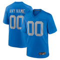 Yuxns Custom D.Lions Blue Limted Game Alternate Stitched Jerseys