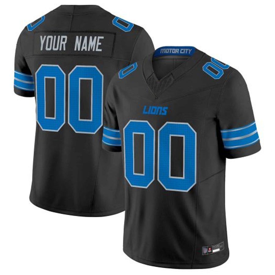Yuxns Custom D.Lions Blue Vapor F.U.S.E. Limited Elite Stitched Jerseys