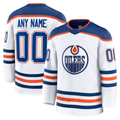 Yuxns Custom E.Oilers White Away Premium Jerseys