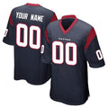 Yuxns Custom H.Texans Navy Home Game Any Name & Numbers Stitched Jerseys