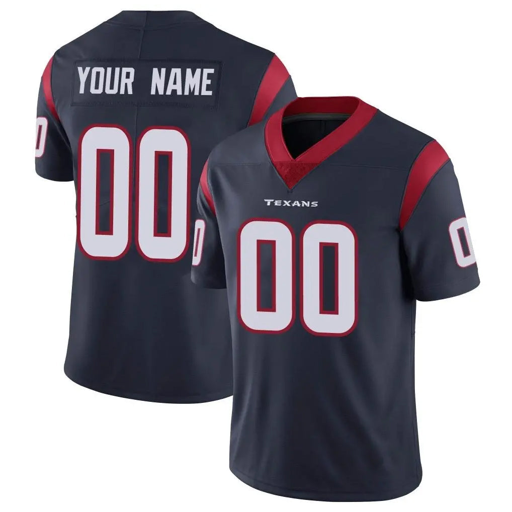 Yuxns Custom H.Texans Navy Limited Vapor Untouchable Home Game Any Name & Numbers Stitched Jerseys