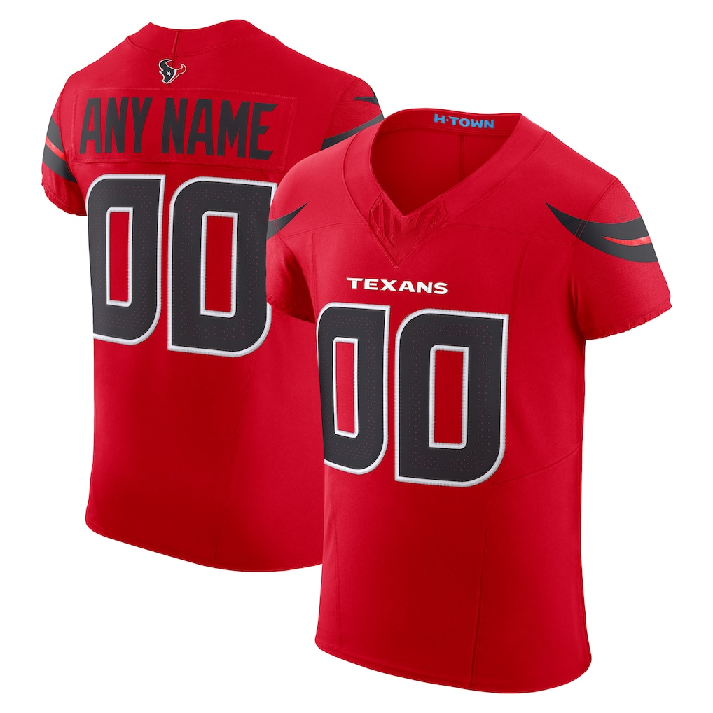 Yuxns Custom H.Texans Red Alternate Vapor F.U.S.E. Elite Stitched Jerseys