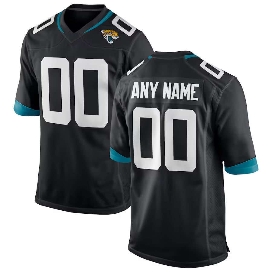 Yuxns Custom J.Jaguars Black Home Game Stitched Jerseys