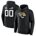 Yuxns Custom J.Jaguars Black Pullover Hoodie Game Stitched Jerseys