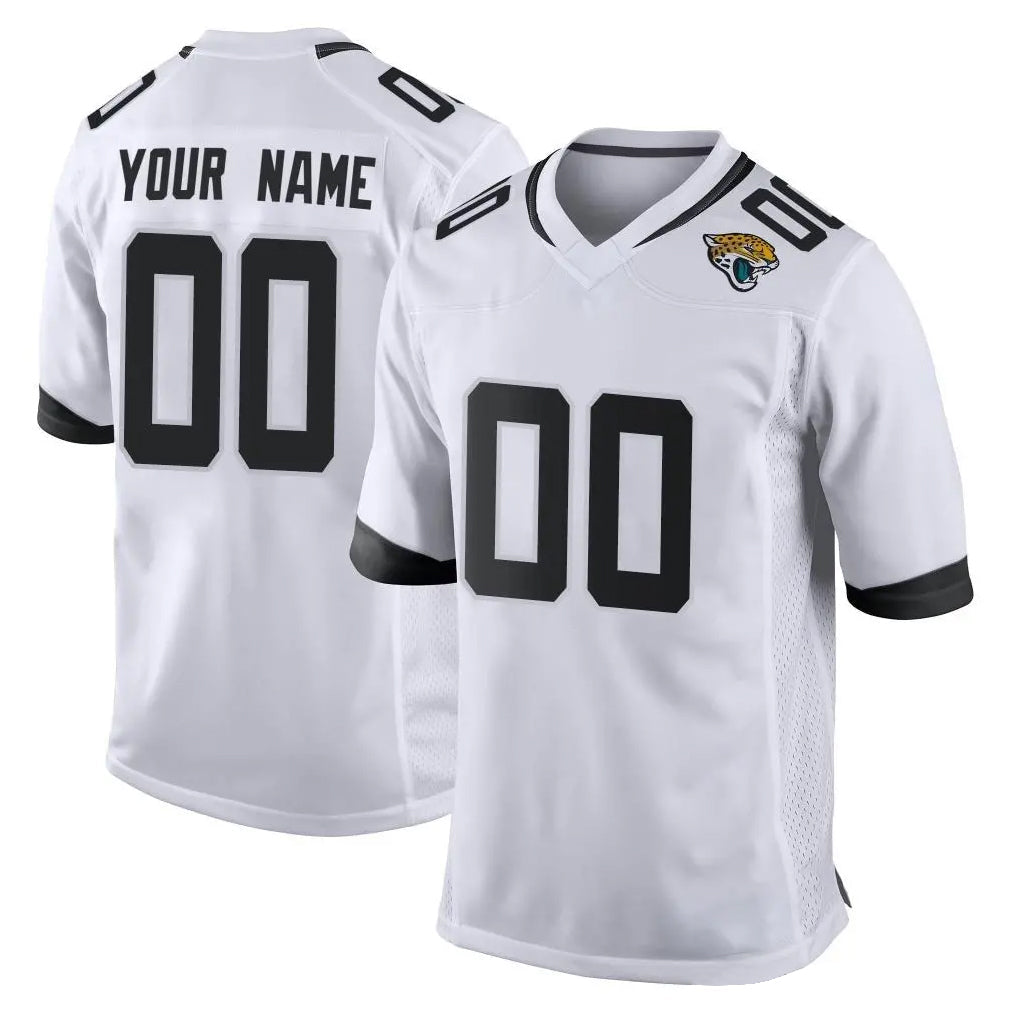 Yuxns Custom J.Jaguars White Home Game Any Name & Numbers Stitched Jerseys
