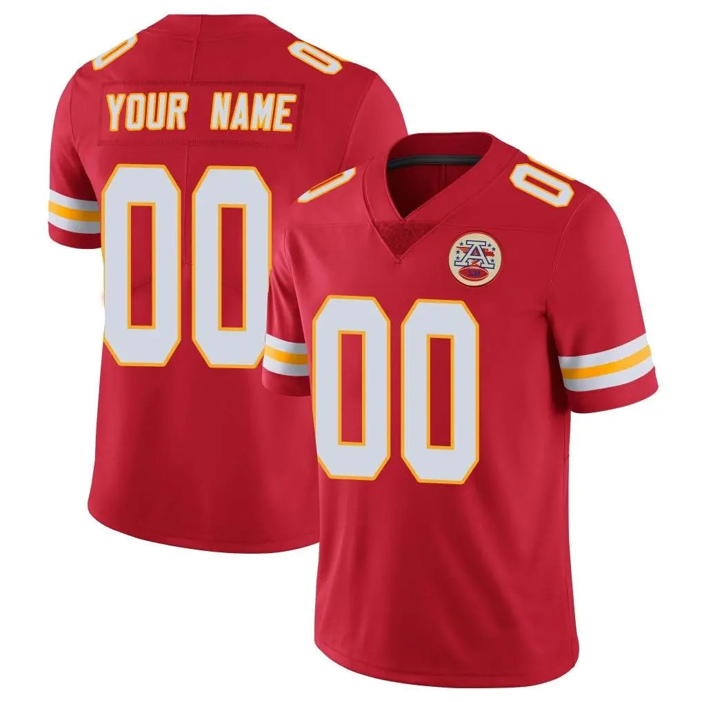 Yuxns Custom KC.Chiefs Red Limited Vapor Untouchable Home Game Any Name & Numbers Stitched Jerseys