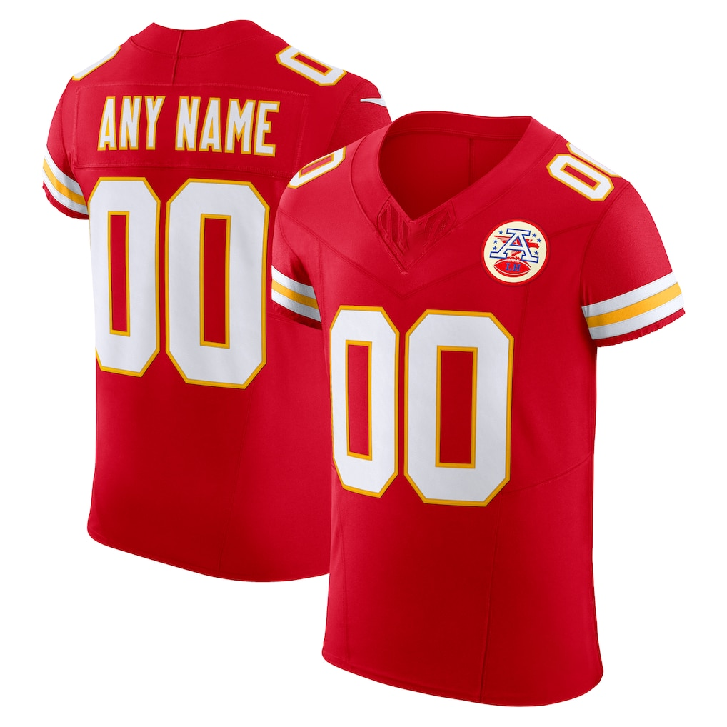 Yuxns Custom KC.Chiefs Red Vapor F.U.S.E. Elite Stitched Jerseys