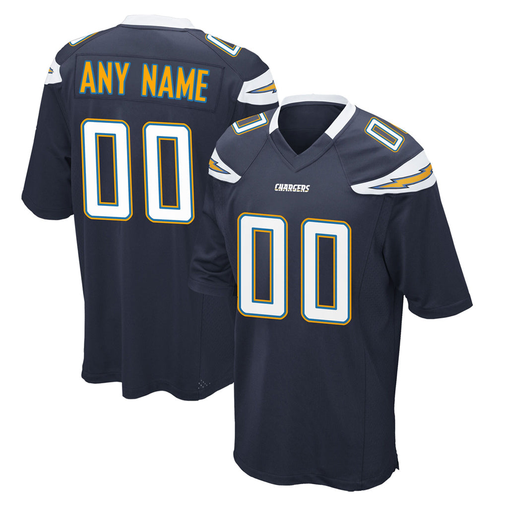 Yuxns Custom LA.Chargers Navy Game Stitched Jerseys
