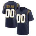 Yuxns Custom LA.Chargers Navy Home Game Any Name & Numbers Stitched Jerseys
