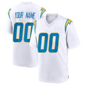 Yuxns Custom LA.Chargers White Home Game Any Name & Numbers Stitched Jerseys