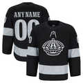 Yuxns Custom LA.Kings Black Alternate Authentic Pro Jerseys