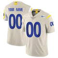 Yuxns Custom LA.Rams Bone Limited Vapor Home Game Any Name & Numbers Stitched Jerseys