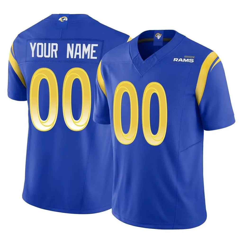 Yuxns Custom LA.Rams Royal Limited Vapor F.U.S.E. Home Game Any Name & Numbers Stitched Jerseys