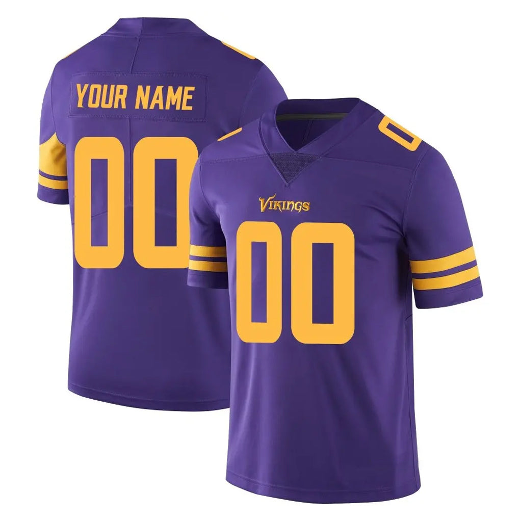 Yuxns Custom M.Vikings Purple Limited Color Rush Home Game Any Name & Numbers Stitched Jerseys