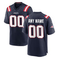 Yuxns Custom NE.Patriots Navy Home Game Any Name & Numbers Stitched Jerseys