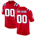 Yuxns Custom NE.Patriots  Red Alternate Stitched Jerseys