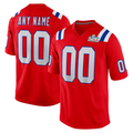 Yuxns Custom NE.Patriots  Red Super Bowl LX Patch Game Jersey Stitched Jerseys