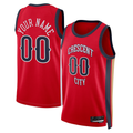 Yuxns Custom NO.Pelicans Jordan Brand Red Swingman Stitched Jerseys- Statement Edition