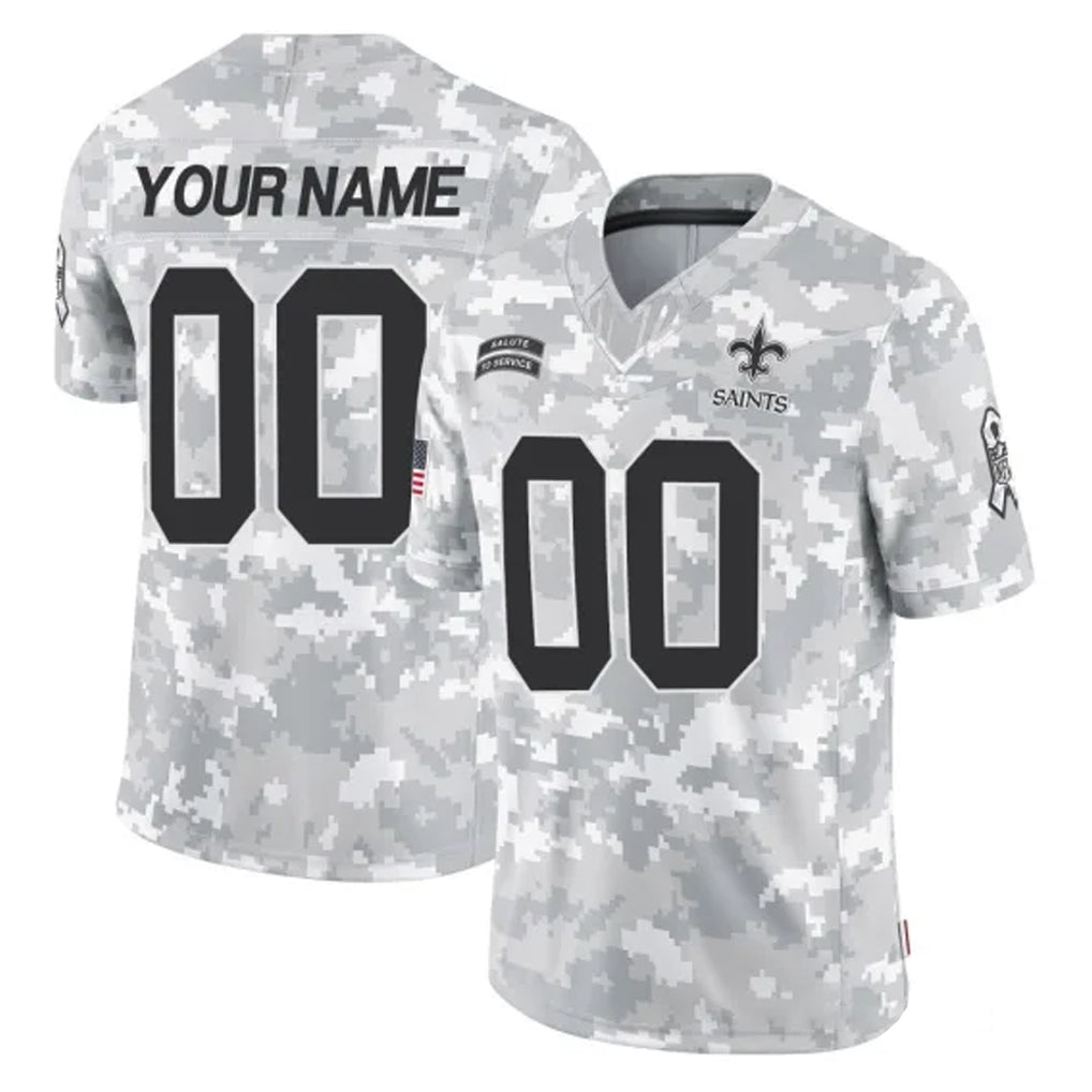 Yuxns Custom NO.Saints Arctic Camo Salute To Service Limited Game Any Name & Numbers Stitched Jerseys