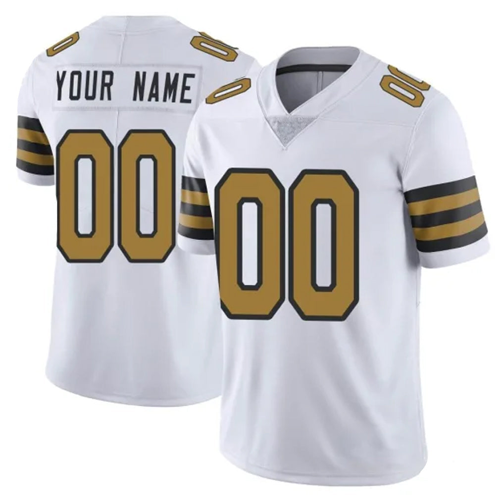 Yuxns Custom NO.Saints White Limited Color Rush Home Game Any Name & Numbers Stitched Jerseys