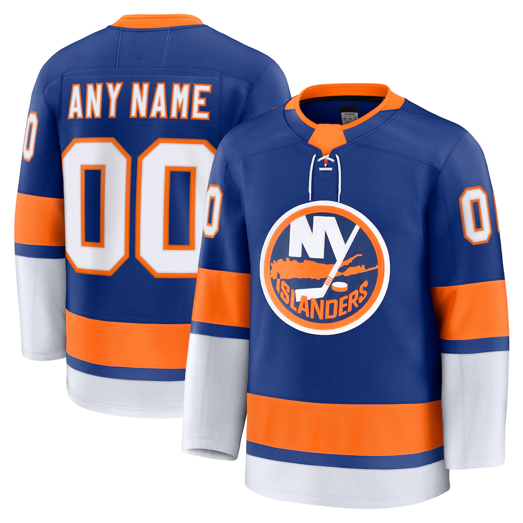 Yuxns Custom NY.Islanders Royal Home Premium Jerseys