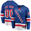Yuxns Custom NY.Rangers Blue Home Breakaway Jerseys