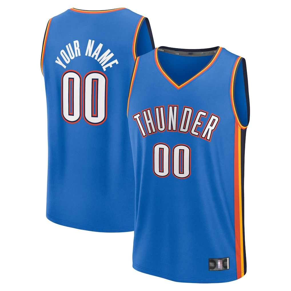 Yuxns Custom OC.Thunder Blue Fast Break Stitched Jerseys - Icon Edition