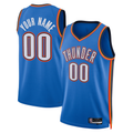 Yuxns Custom OC.Thunder Blue Fast Break Stitched Jerseys- Statement Edition