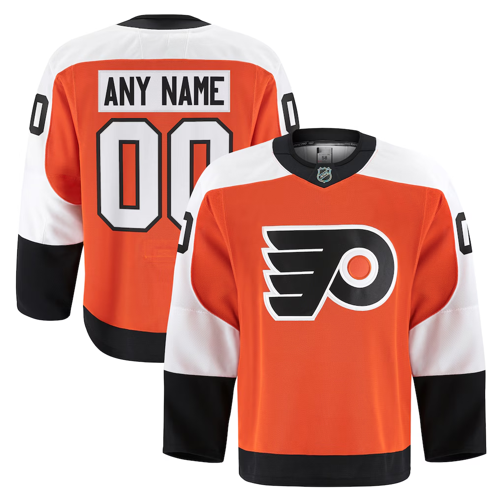Yuxns Custom P.Flyers Orange Home Authentic Pro Jerseys