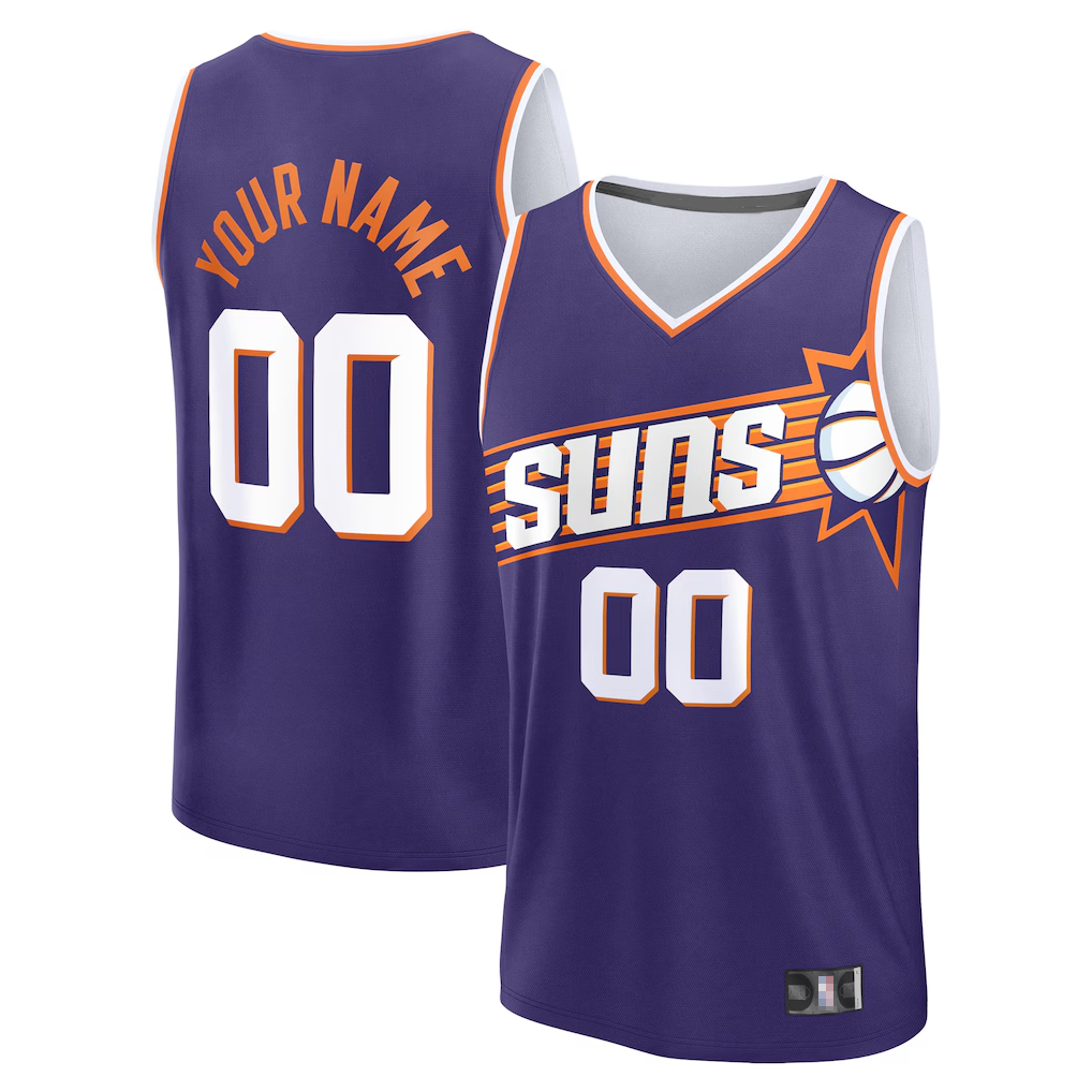 Yuxns Custom P.Suns Purple Fast Break Stitched Jerseys - Icon Edition